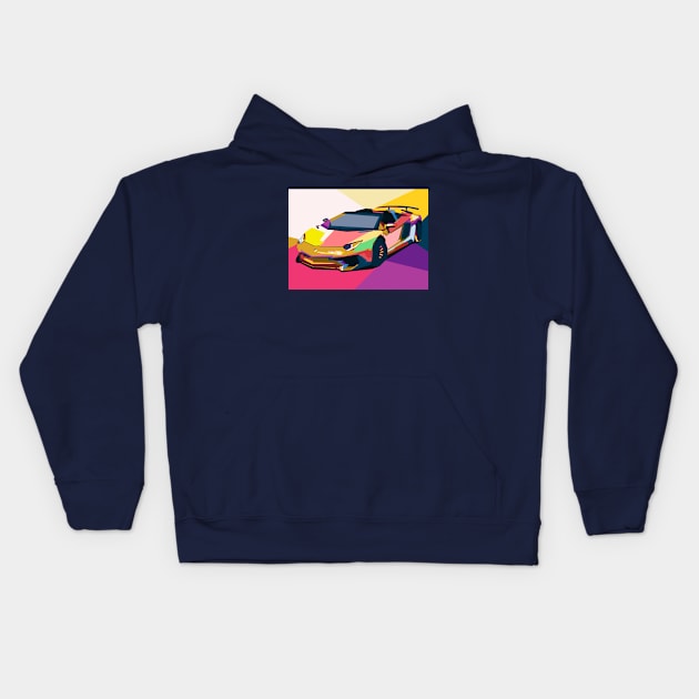 Lamborghini Aventador Kids Hoodie by Shuriken